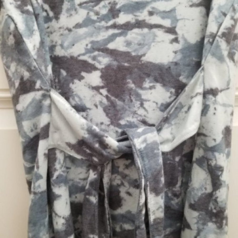 Ideology Blue Tie Dye Mini Dress Wrap - Picture 5 of 6